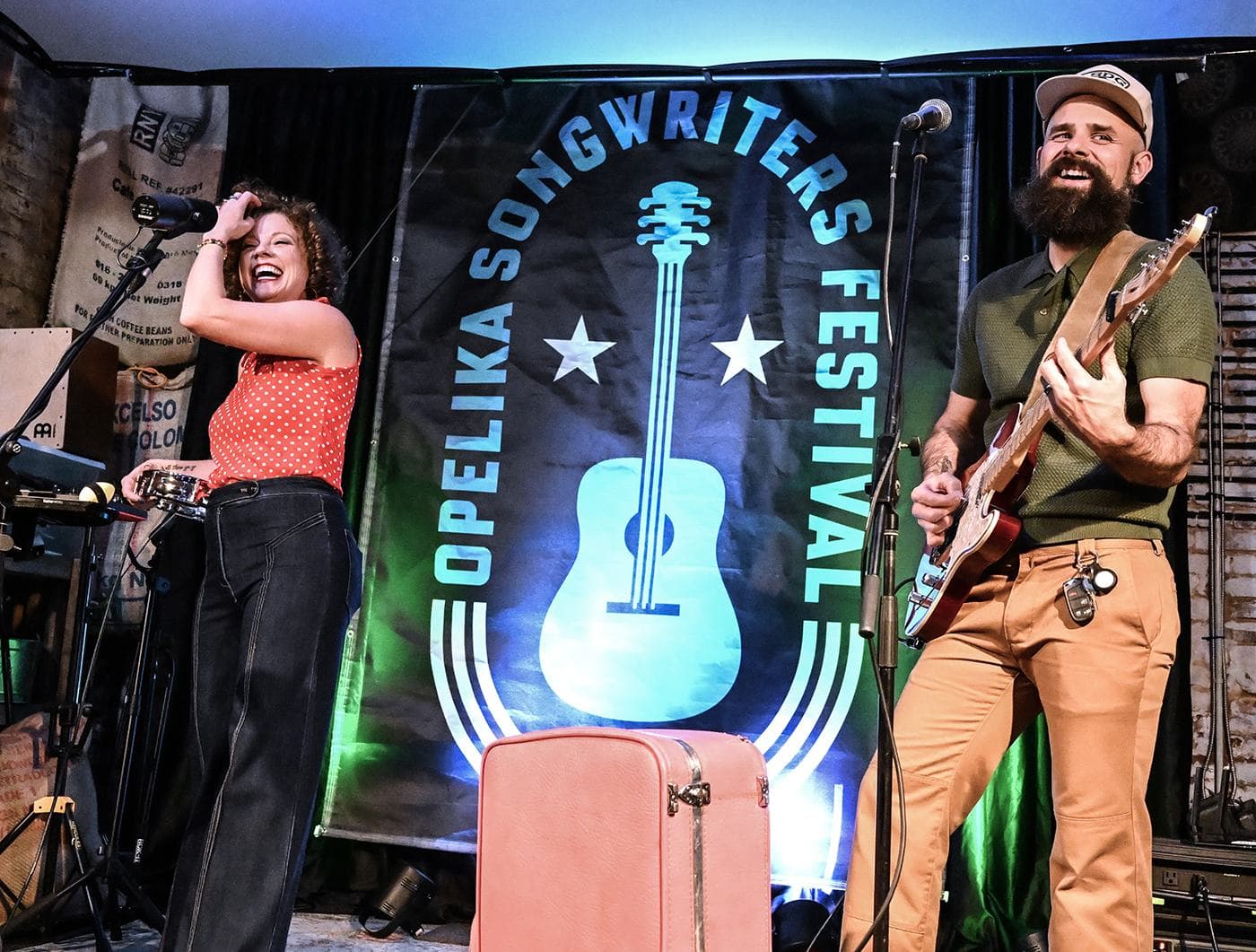 Kassie Wilson and Ben Wilson of Goldpine perform