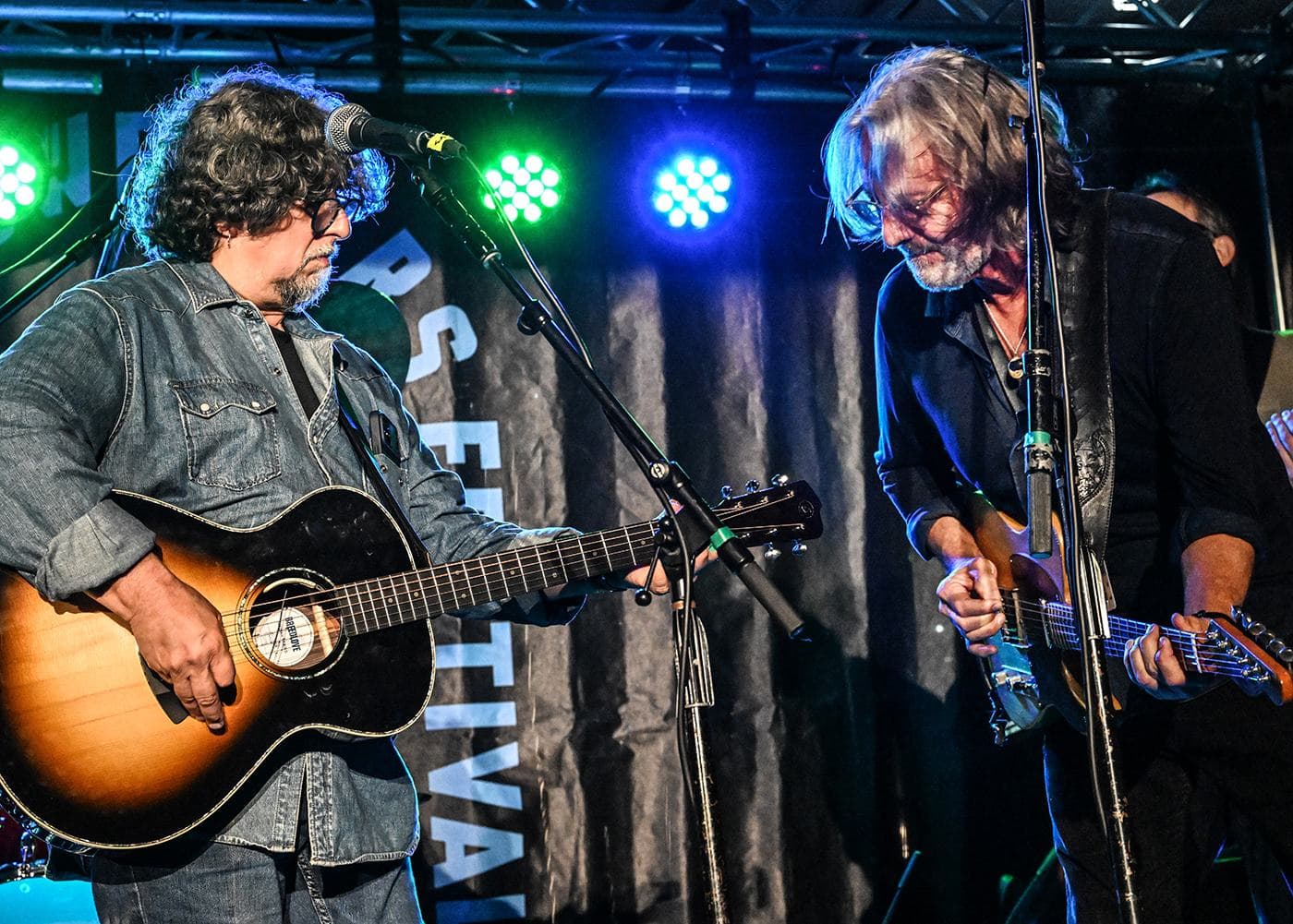 Dan Navarro and Allen Hinds perform during Larry Mitchell's Late Night Jam at John Emerald Distilling Company