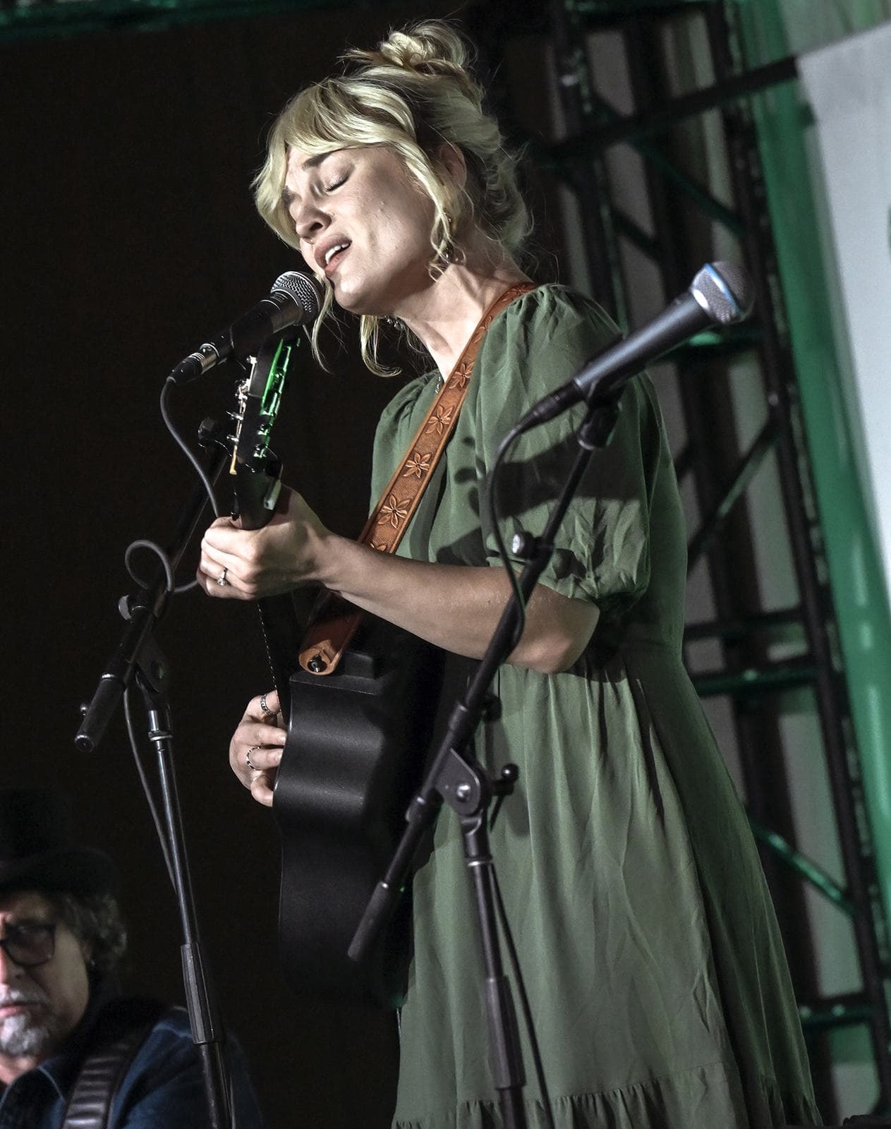Jessica Wills Fisher performs at The Bottling Plant Ballroom during the Opelika Songwriters Festival