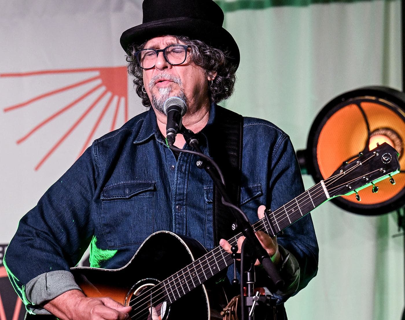 Dan Navarro performs at The Bottling Plant Ballroom during the Opelika Songwriters Festival