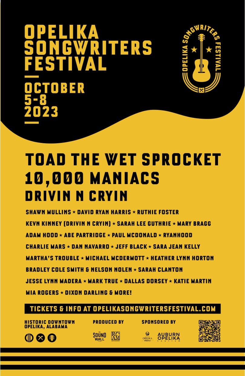 2023 lineup poster: Toad the Wet Sprocket, 10,000 Maniacs, Drivin N Cryin, Shawn Mullins, David Ryan Harris, Ruthie Foster and more